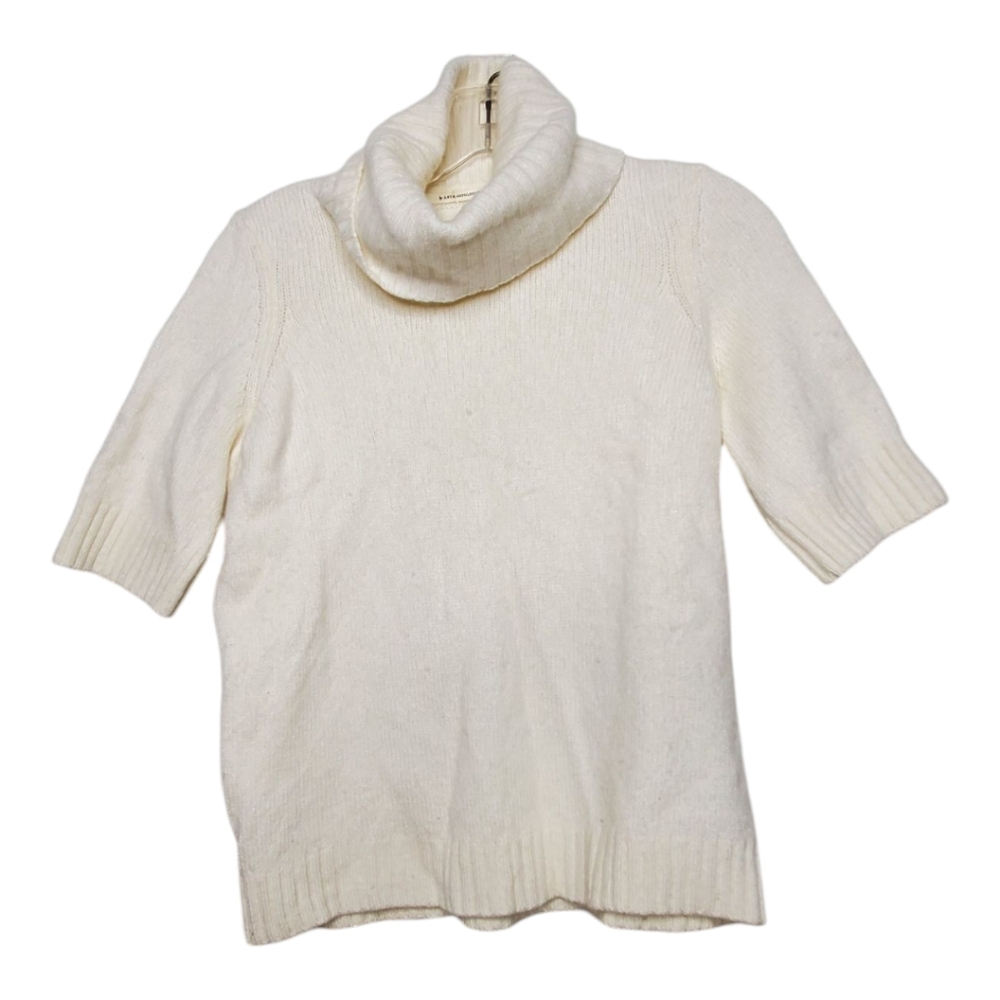 Anthropologie wool blend short sleeve turtleneck sweater medium Feminine 036